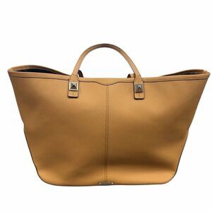 Rebecca Minkoff Everywhere Tote Camel Tan Silver Studded Leather Handbag Purse